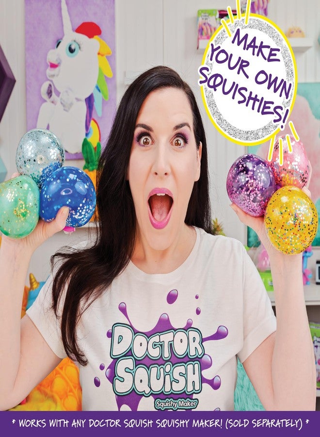Doctor Squish Squishy Pack Combo Refill | Both Standard & Glow in The Dark Refills with TPR Balloons, Reusable Clips, Sparkles & Slime Powder | Make Normal & Neon Squishies | 2 Refills Bundle - Image 3